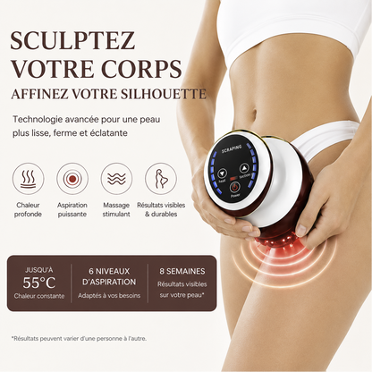Appareil Gua Sha & Ventouses 3-en-1 chauffant